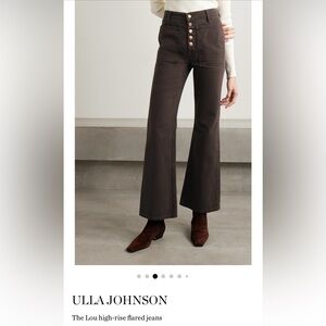 Ulla Johnson The Lou High Rise Flared Jeans Brown Size 24